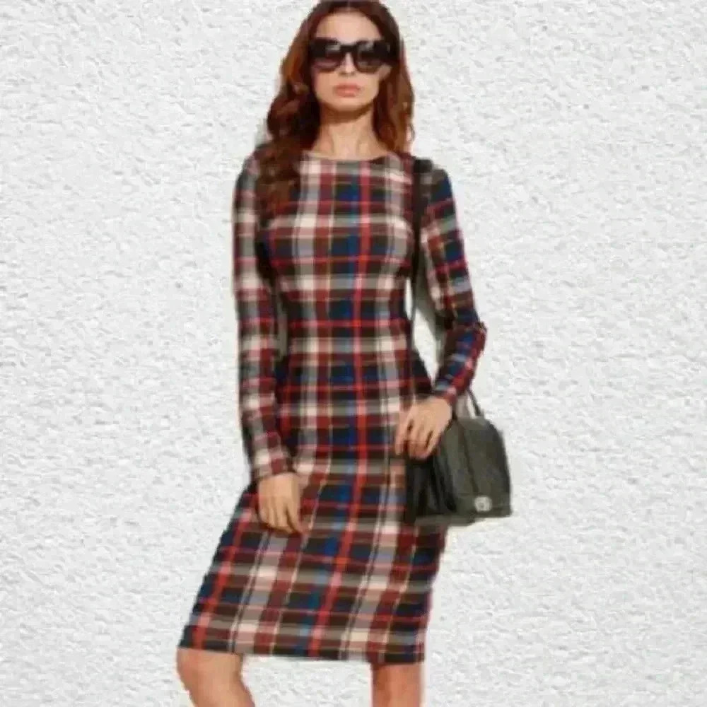 "Paisley" Plaid Bodycon Dress